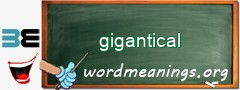 WordMeaning blackboard for gigantical
